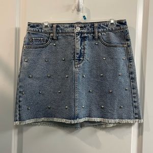 NWOT Wild Fable Studded Denim Mini Skirt